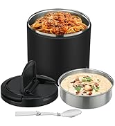 40oz Insulated Food Jar-Say Goodbye to Spills&amp;Cold Meals|QuickLift Airtight Leak-Proof Lid Thermo...