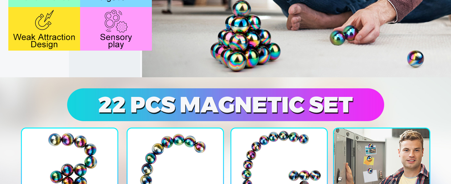 adult magnet stone rock fidget toy office