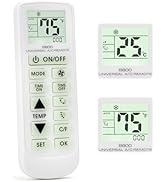 Dual-Backlit Universal A/C Remote with Big Buttons, °F/°C Modes LCD Air Conditioner Controller Co...