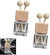 Ferianl 2PCS Car Diffuser Air Freshener Bottle, Auto Air Freshener Vent Clip, Refillable Empty Gl...