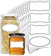 Hybsk Removable Freezer Food Labels for Jars Easy Peel Off - Frozen Food Storage Labels That Leav...
