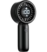 Portable Handheld Turbo Fan with LED Display - Turbocharged 32ft Cooling, Long-lasting 5 Speeds 4...