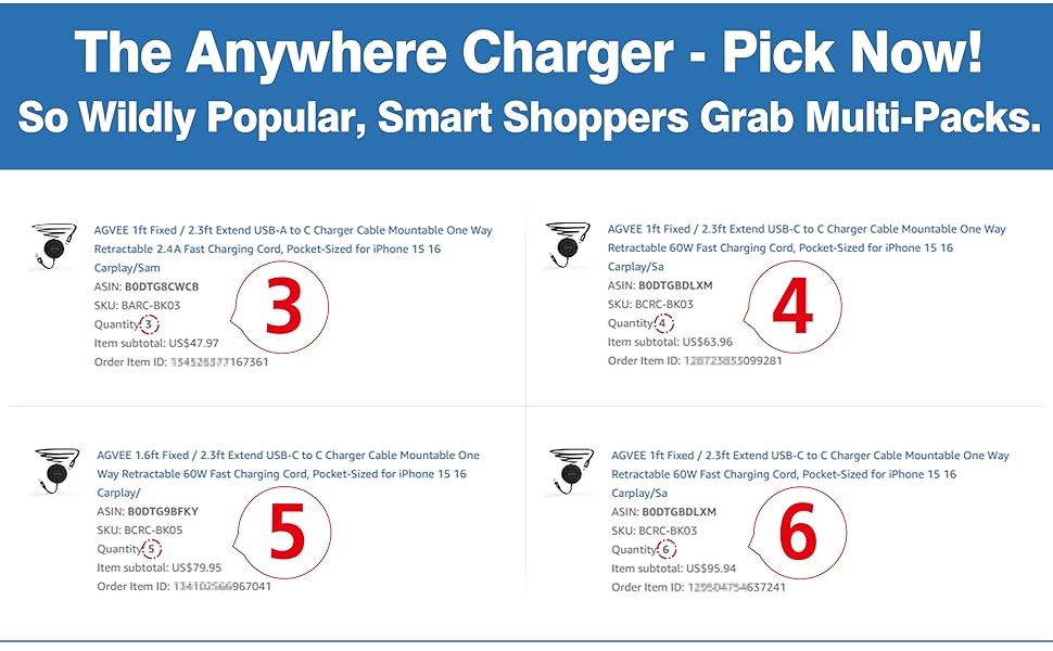 retractable charging cable
