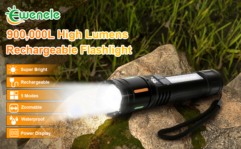 Rechargeable Flashlights High Lumens