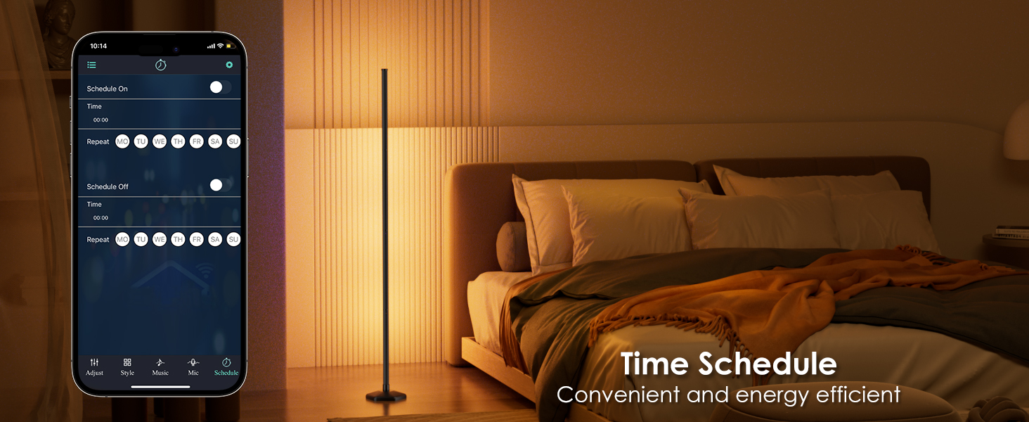 RGB LED Corner Lamp with Remote Control
