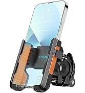 visnfa New Upgraded Bike Phone Mount Holder Two Connectors Quickly Lock and Release,360°Rotatable...