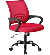 OLIXIS Office Desk Chair - Ergonomic Mid Back with Lumbar Support &amp; Rocking Mode, Height Adjustab...