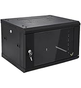 6U Wall Mount Server Cabinet Network Rack Enclosure Locking Glass Door by NETECABLE
