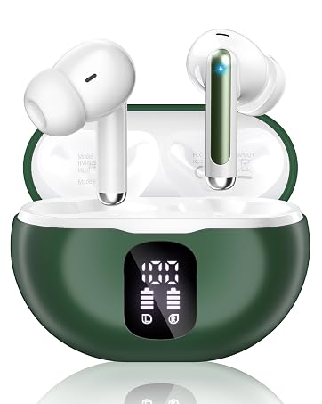 S66 green wireless earbuds