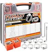 210PCS 304 Stainless Steel Worm Gear Hose Clamps Assortment Kit,1/4-2 Inch(6-51mm) for Plumbing,A...
