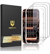 UNBREAKcable for iPhone 17 Pro Max Screen Protector, 3-Pack Full Coverage Tempered Glass [Militar...