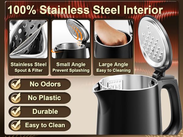 100% Stainless Steel interior