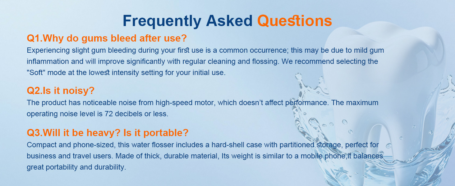 Portable Water Flosser for Teeth, Mini Small Design with Exquisite Travel Case