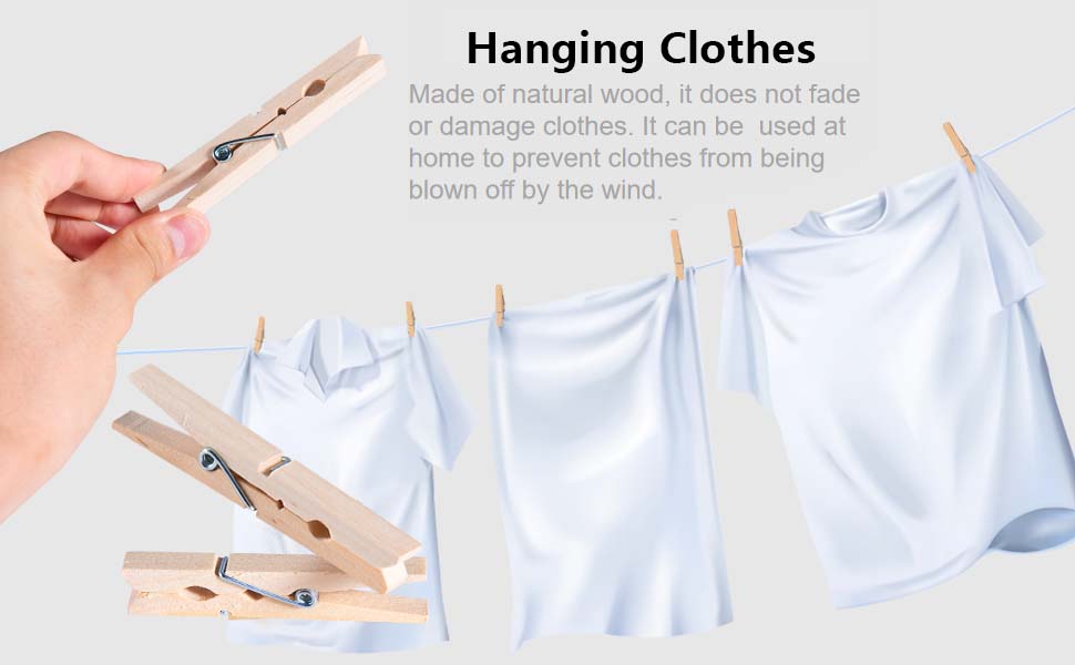 Wooden Clothespins Clips