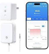 GoveeLife WiFi Refrigerator Thermometer with Alarm, Wireless Digital Freezer Temperature Gauge wi...