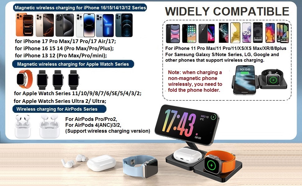 3 in 1 Wireless Charger Station