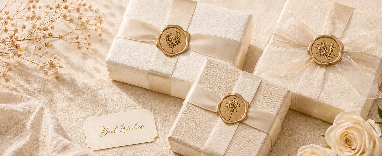GOLD WAX SEAL STICKERS