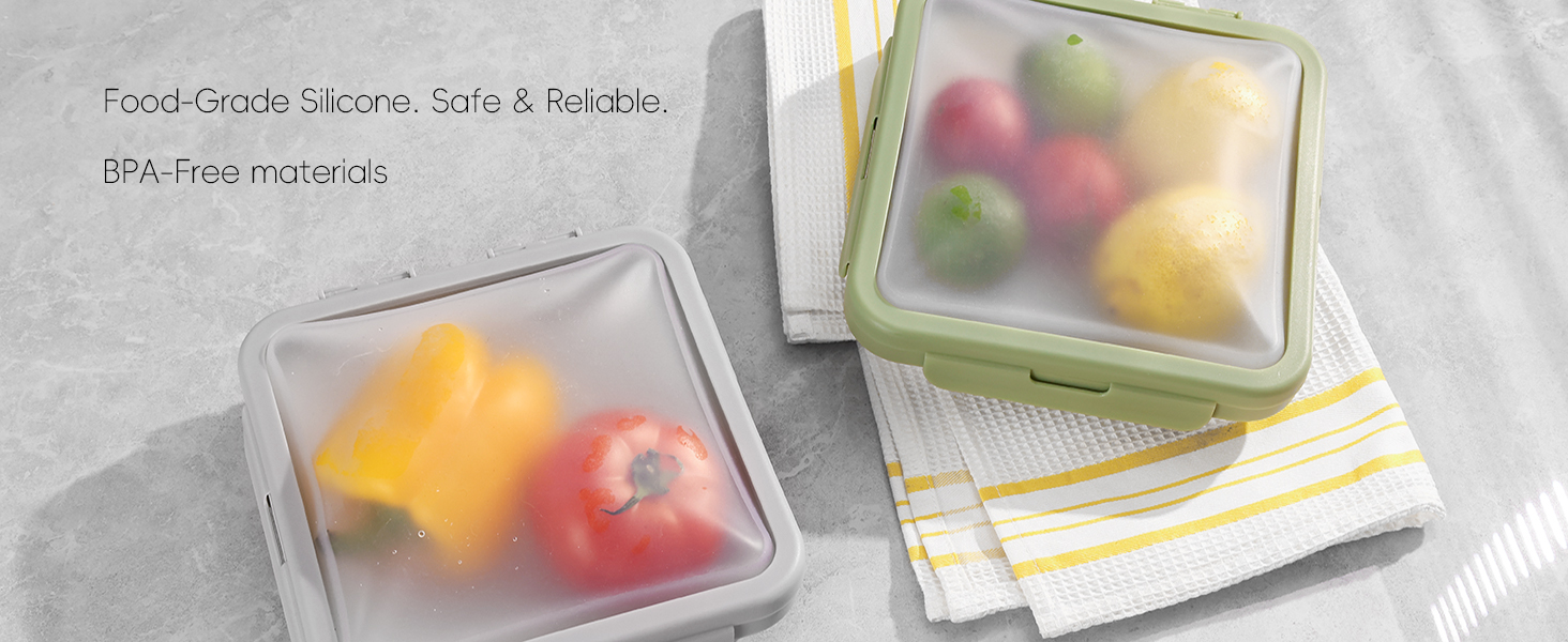 Reusable Silicone Food Storage