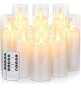 Homemory Pure White Flameless Candles, Battery Operated Candles with Remote Control and Timer, LE...