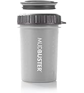 Dexas Lidded MudBuster Portable Dog Paw Cleaner, Light Gray, Medium with Lid