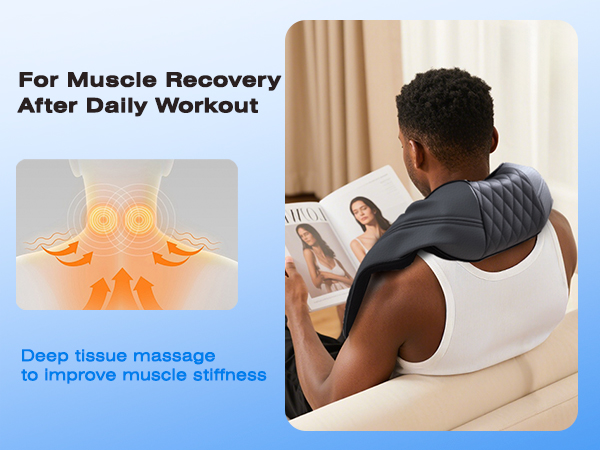 neck and shoulder massager with heat shiatsu neck and back massager shoulder massager