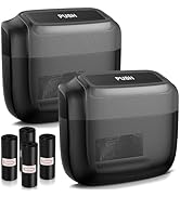 OUDEW 2 Packs Car Trash Can with Lid,Built-in Storage Garbage Bag,Leakproof Vehicle Trash,Car Acc...