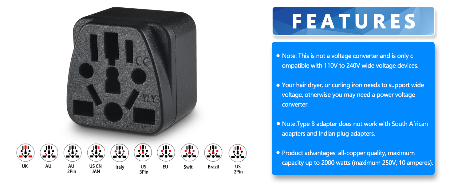 European to US PlugAdapter