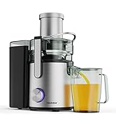 1000W 3-SPEED LED Centrifugal Juicer Machines Vegetable and Fruit, Healnitor Juice Extractor Mach...