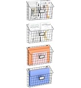 X-cosrack 4-Tier Hanging Wall File Holder Vertical Wall Mount Metal Wall File Organizer with Tag ...