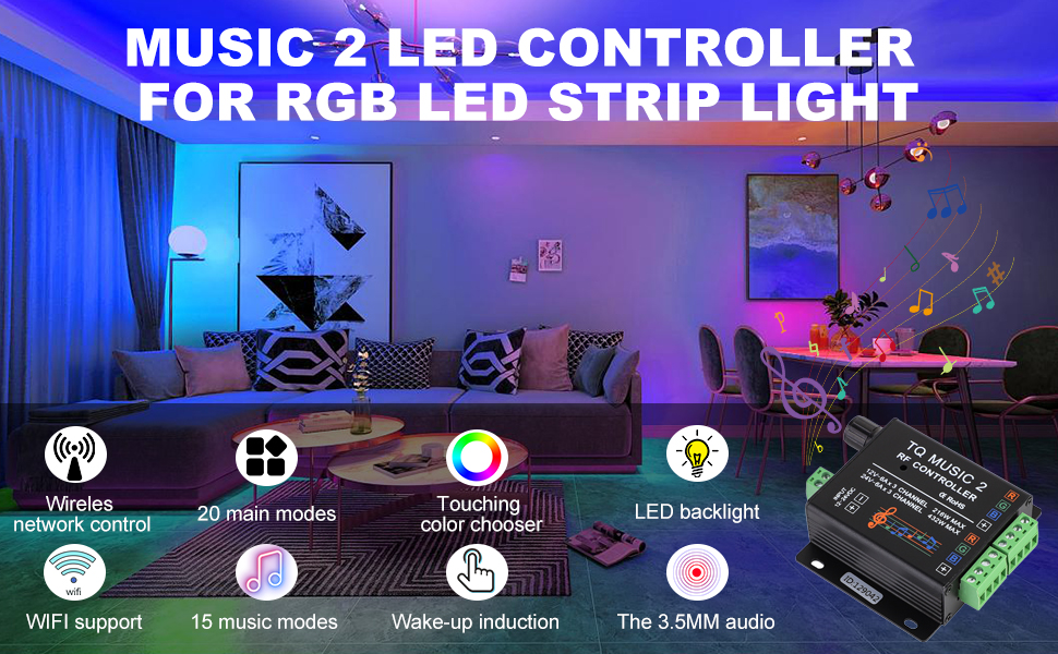 LED RGB Music Touch Controller 
