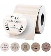 Phomemo M110 Thermal Labels 2 Inch Round Label with 140 Pcs Also Compatible for Shipping Printer ...