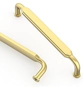 Asidrama 10 Pack 5 Inch(128mm) Brushed Gold Kitchen Cabinet Handles, Cabinet Pulls Kitchen Cabine...