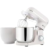 Kitchen in the Box Stand Mixer, 3.5QT Two Bowls Small Kitchen Electric Mixer, 10-Speed Portable L...