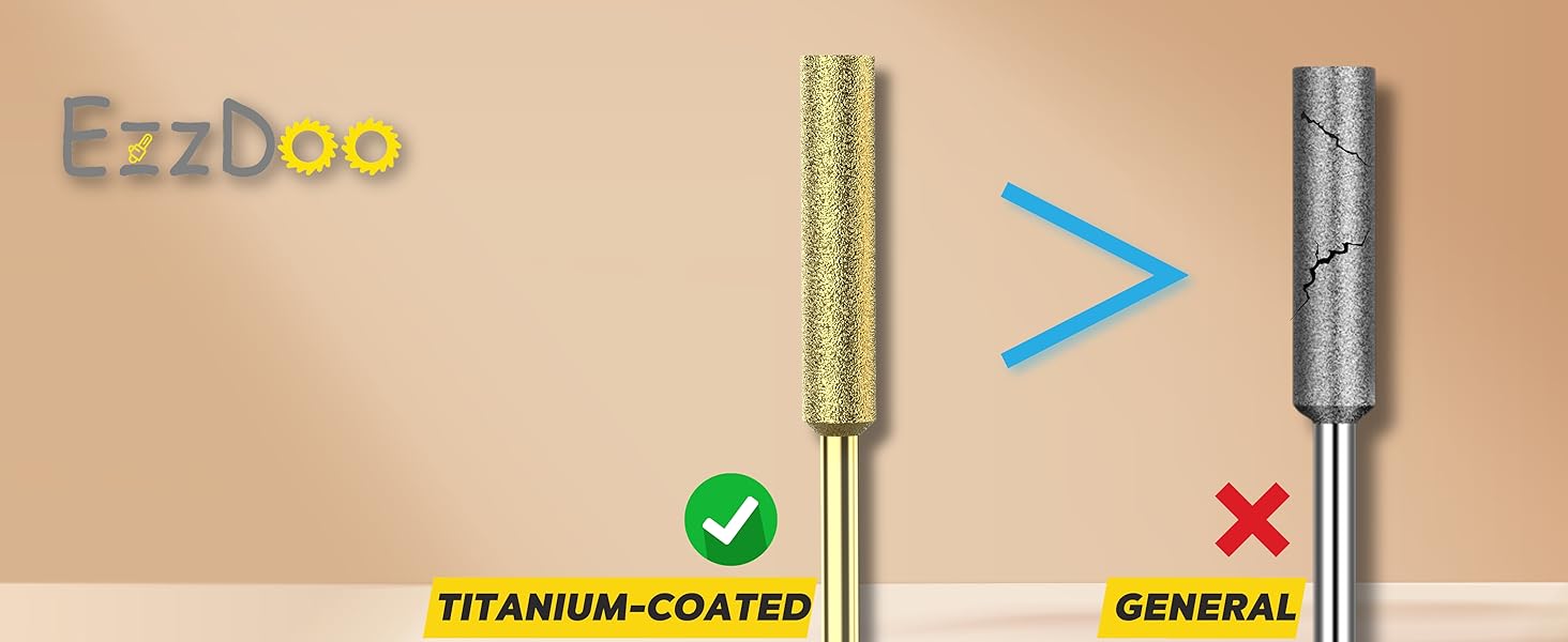 EzzDoo Titanium coated Bits sharpening wheels