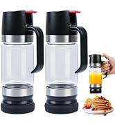 Ecopandy Honey Dispenser No Drip with Stand, 9 OZ Glass Honey Jar, Syrup Dispenser, Easy One Hand...