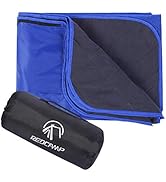 REDCAMP Large Waterproof Stadium Blanket for Cold Weather, Soft Warm Fleece Camping Blanket Windp...