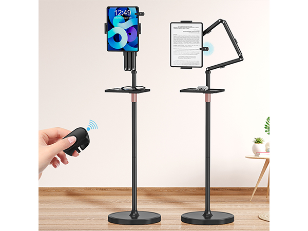 tablet floor stand with page turner