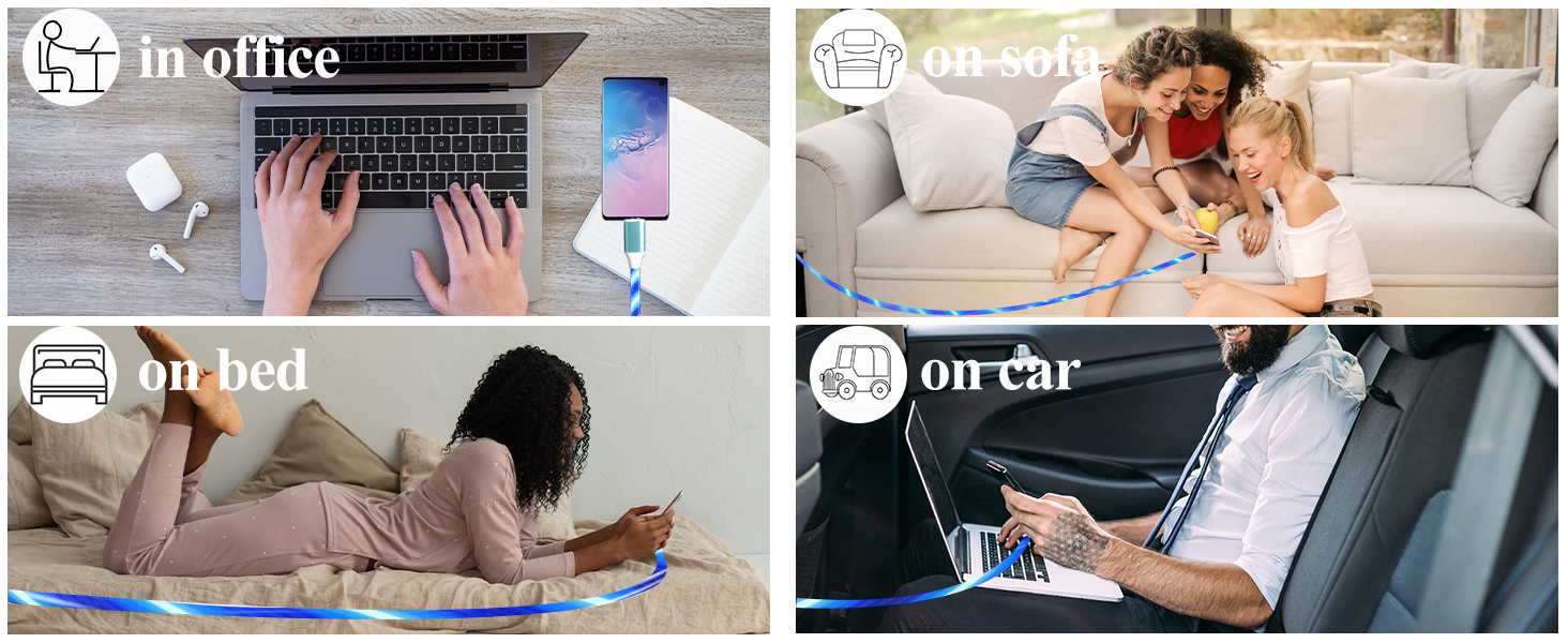 micro usb light up charging cable
