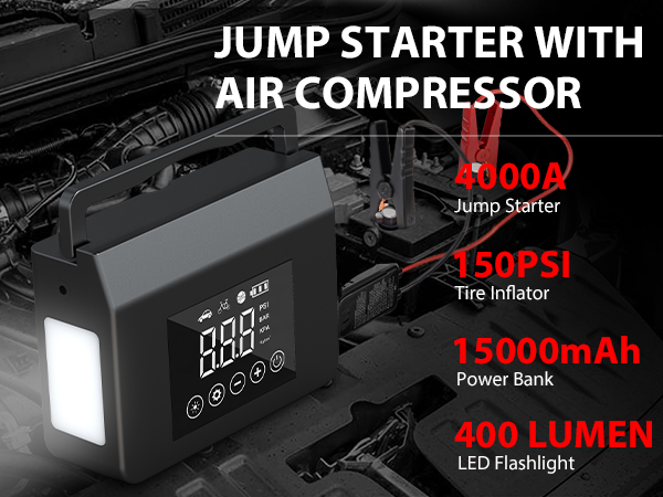 JUMP STARTER WITHAIRCOMPRESSOR