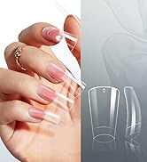 krofaue Duck Nail Tips - 240pcs Clear Soft Gel Curved Nail Tips 12 Sizes Crystal Duck Feet Style ...