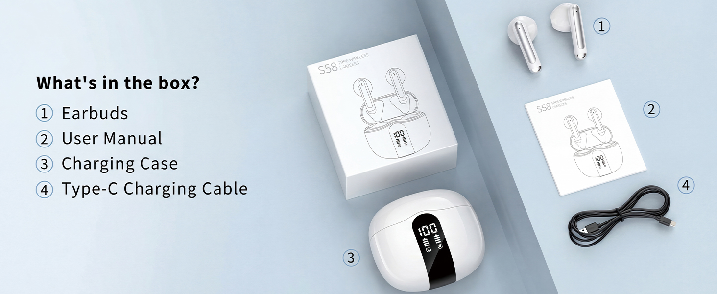 Wireless Earbuds with Noise Cancelling Mic