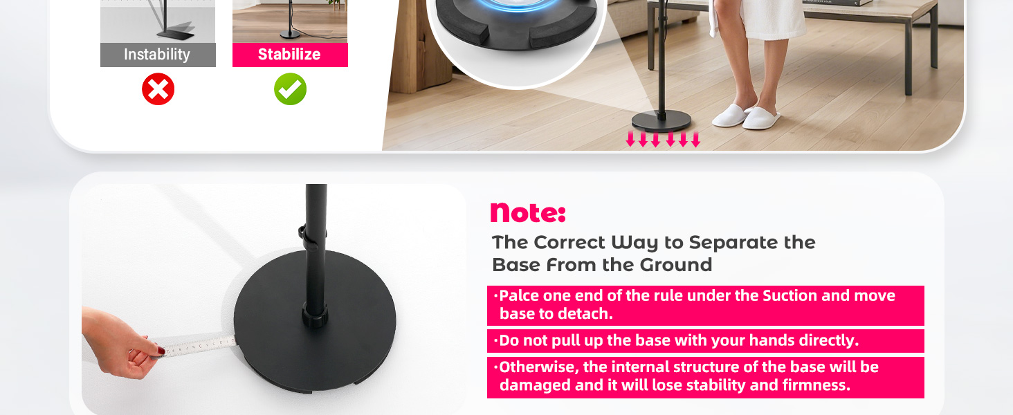 Hands-Free Hair Dryer Stand Holder with Strong Suction Base