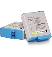 iROCCMIN 2-Pack 2280mAh High Capacity Battery for GoPro Hero 12, Hero 11, Hero 10, Hero 9 Black C...