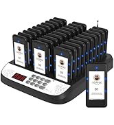 Restaurant Pager System,30 Wireless Order Buzzers,1640FT Long Range Food Buzzers for Food Truck, ...