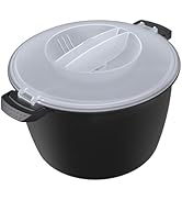 Professional Large Micro Cookware 3 Quart, Microwave Rice Cooker, Microwave Steamer for Vegetable...