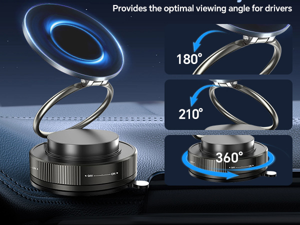 Vacuum Magnetic Car Phone Holder
