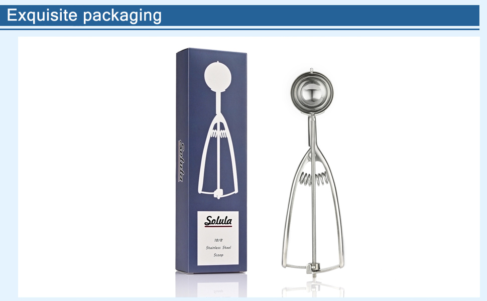 Exquisite packaging of Solula cookie scoop