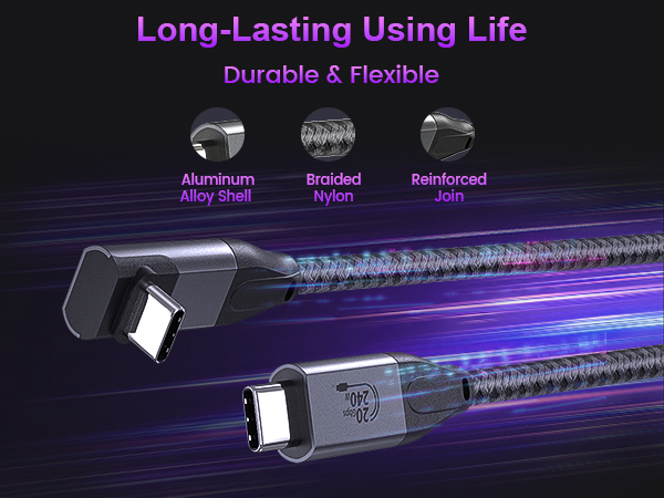 durable nylon braided usbc cable