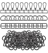 30 Pcs Metal Swivel Lobster Clasp Hooks,D Rings Purse Hardware for Bag Making,Purse Strap Hardwar...