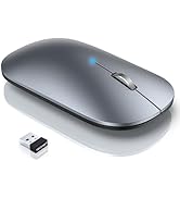 TECKNET Wireless Mouse, BT5.0/3.0 2.4GHz Silent Computer Mouse with USB Receiver,4000DPI Recharge...